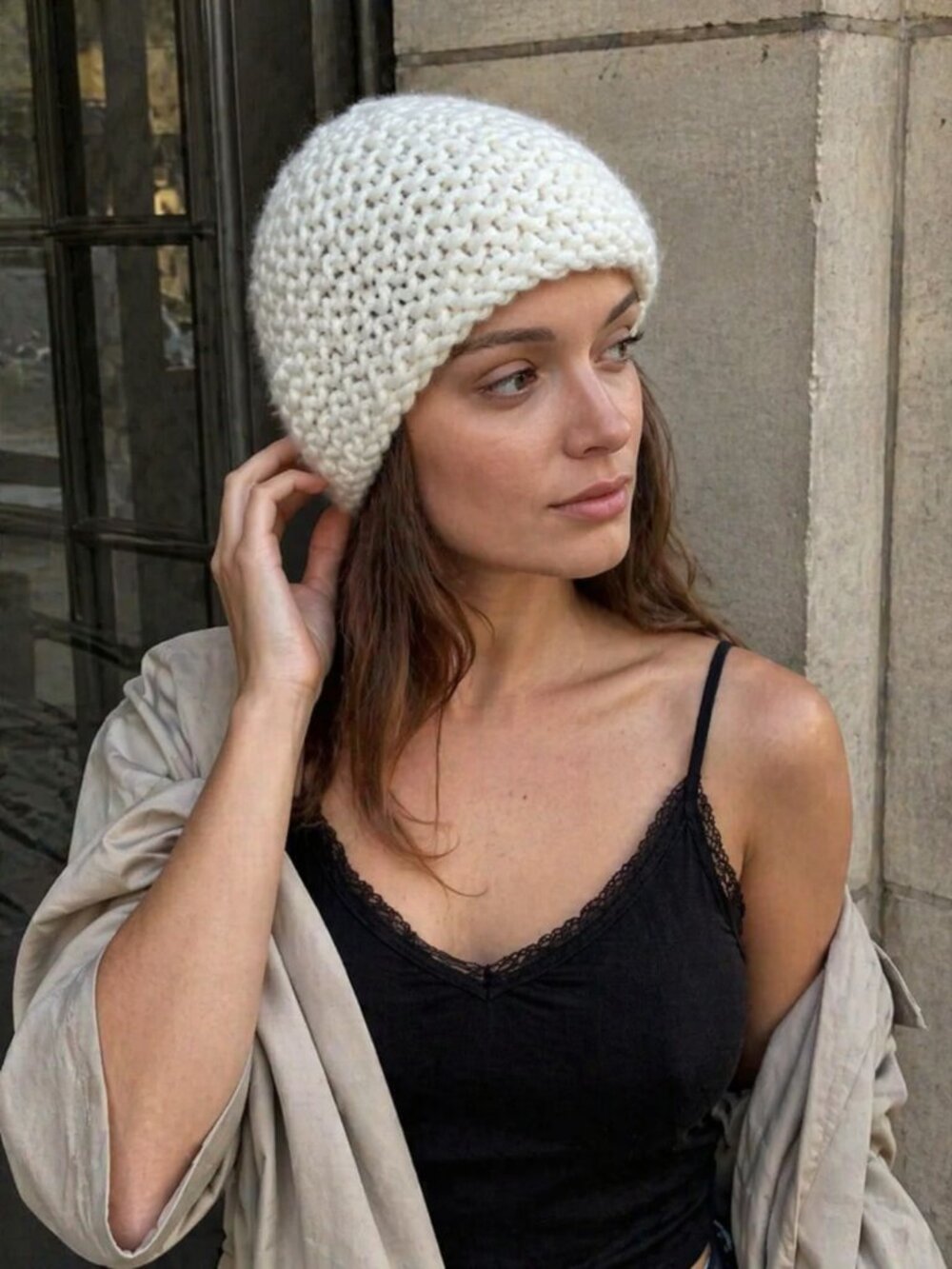 Cozy Charter Club Pearl White Beanie